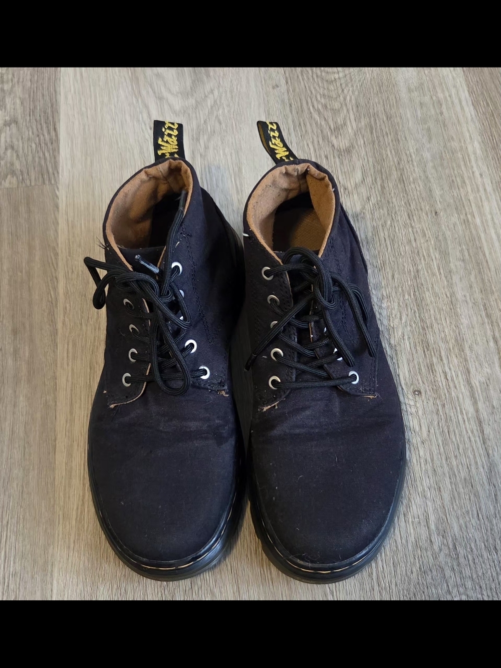 Dr. Martens Black Canvas Lace-Up Boots